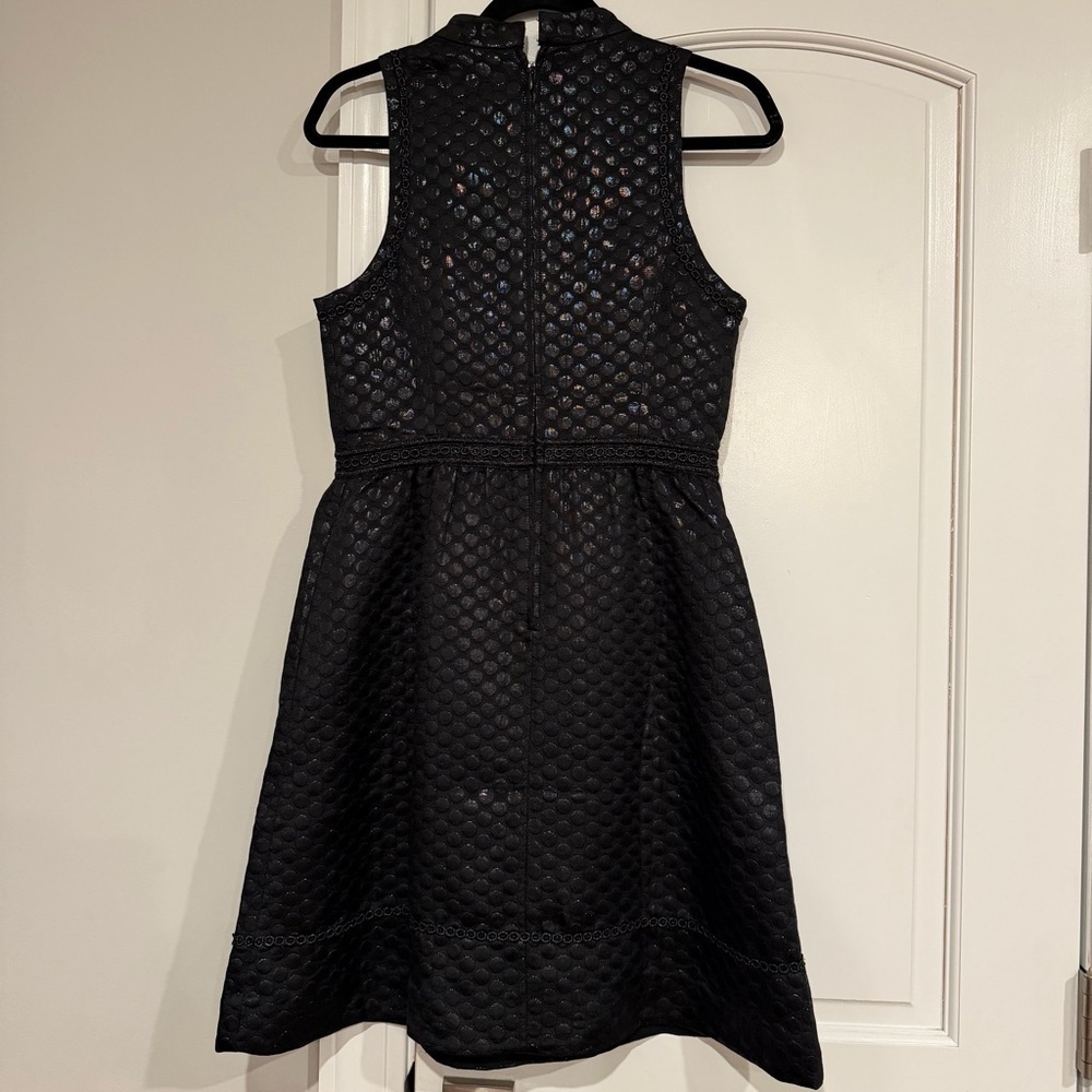 LILLY PULITZER Zaria Dress Black Polka Dot Size 4 Cocktail Goth Preppy Festive - Picture 5 of 9